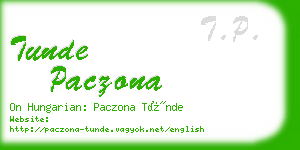 tunde paczona business card